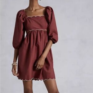 Anthropologie Forever That Girl Scalloped Bowtie Back Cutouts, Size M Petite